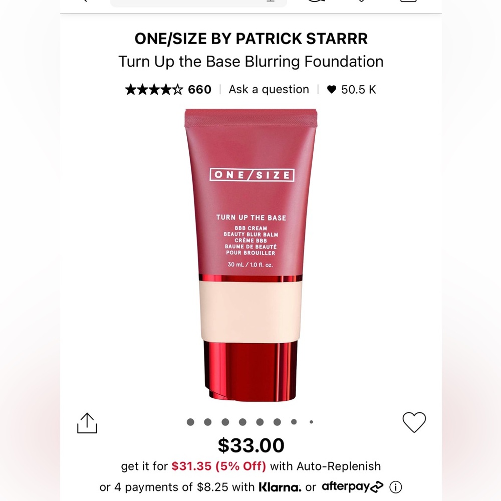 One Size Beauty Turn Up the Base Blurring Foundation